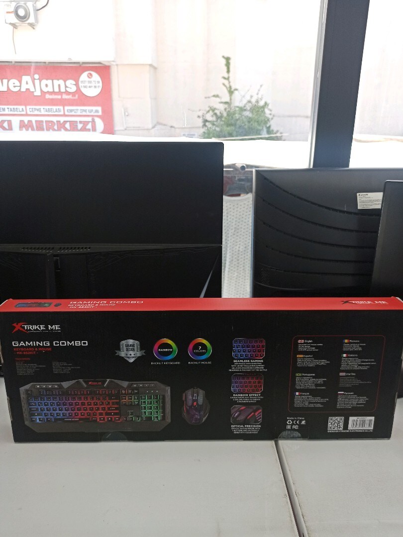 Gaming Klavye Mouse Set - Işıklı ve Renkli Kablolu Set!  